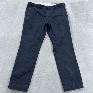 Polo Ralph Lauren Chino Pants Men's 38 x 32 Navy Blue Slim Fit Preppy Formal